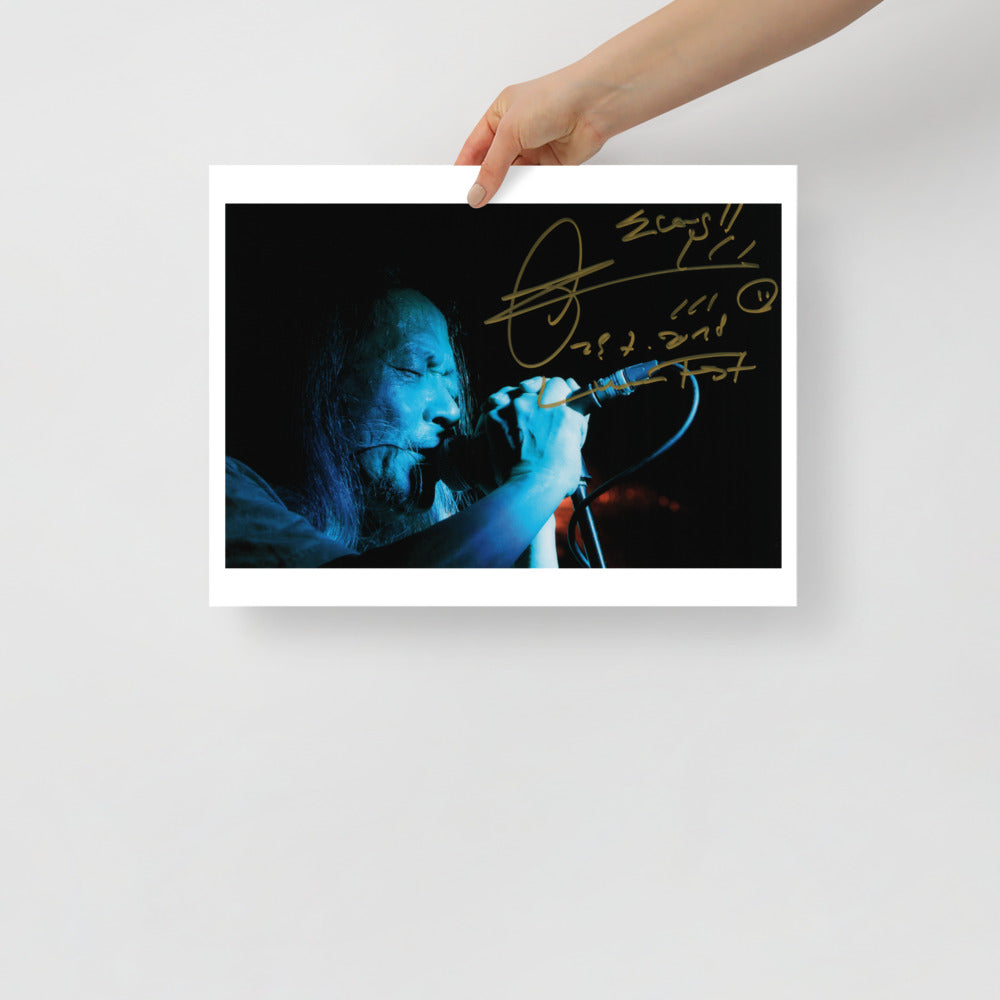 Damo Suzuki, 12x18 Inch, Signed Photo Re-Print @ Hope and Ruin - Photo by Michelle Heighway