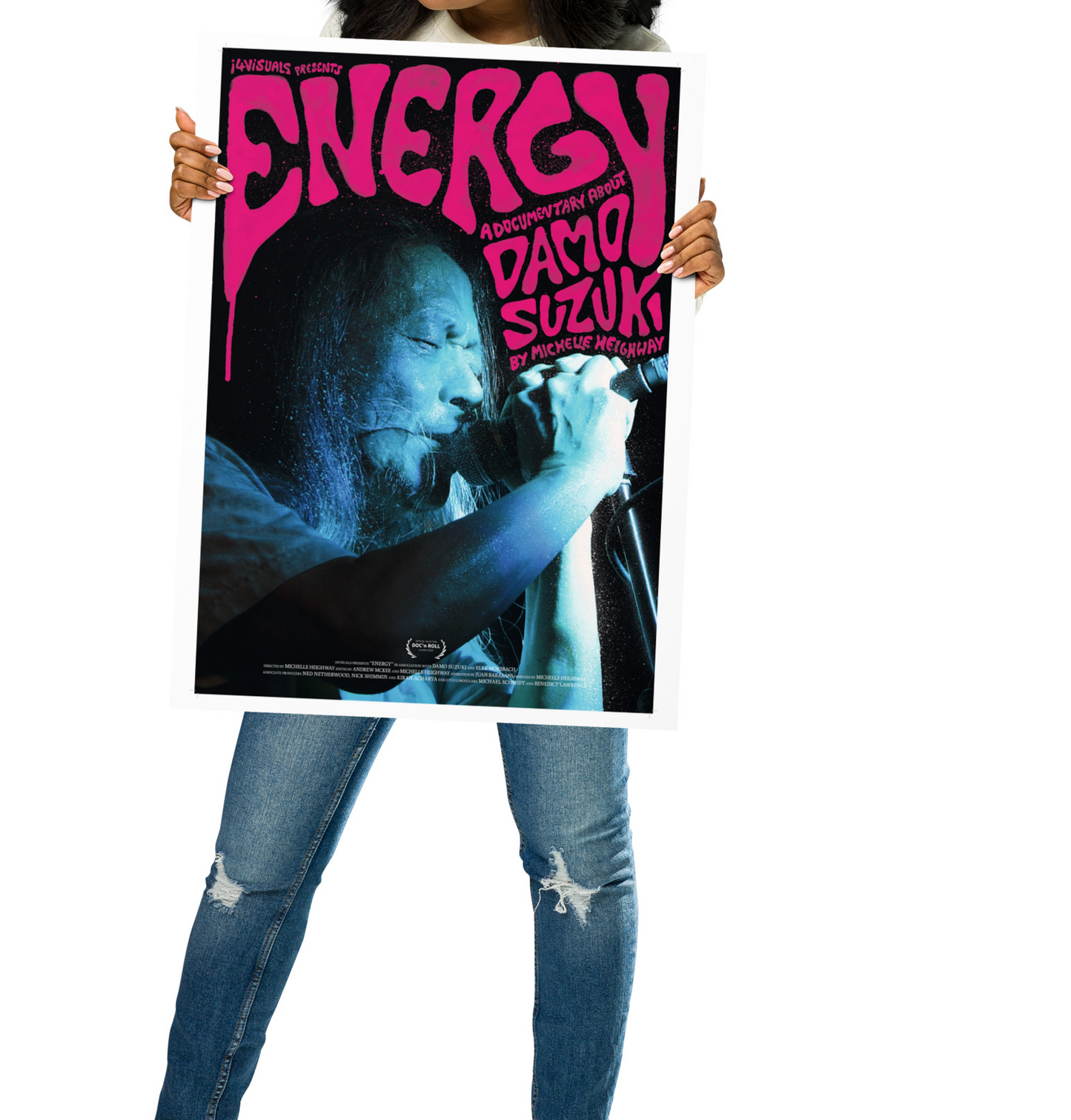 Official Energy Poster - Doc' N Roll Festival 2022 / Energy : A Documentary About Damo Suzuki - Large / Photo Paper Poster - 18 x 24 Inch