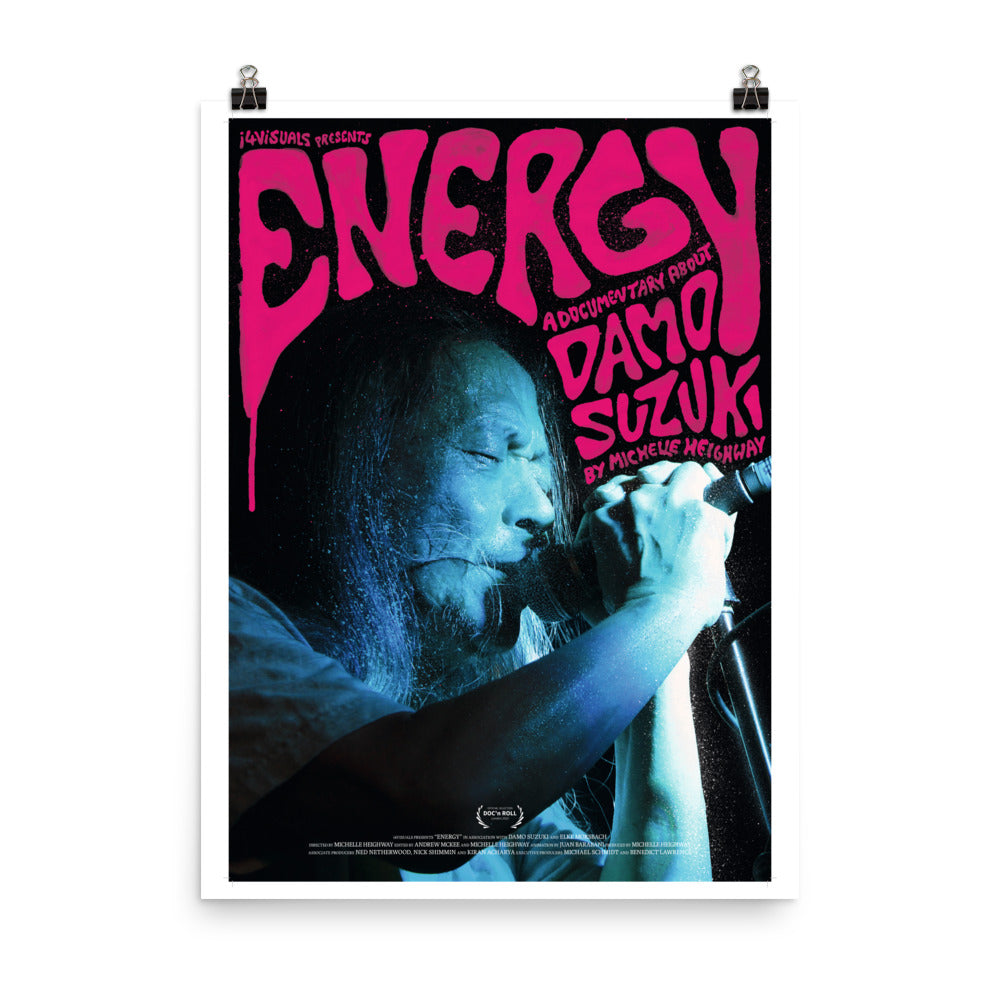 Official Energy Poster - Doc' N Roll Festival 2022 / Energy : A Documentary About Damo Suzuki - Large / Photo Paper Poster - 18 x 24 Inch